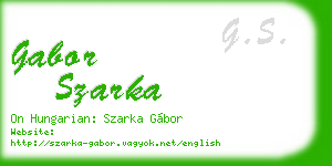 gabor szarka business card